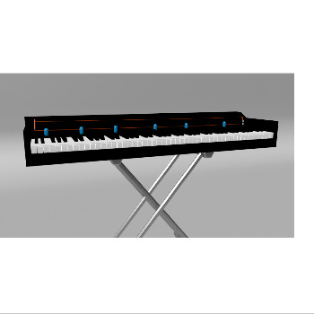 3d render of the piano circuit