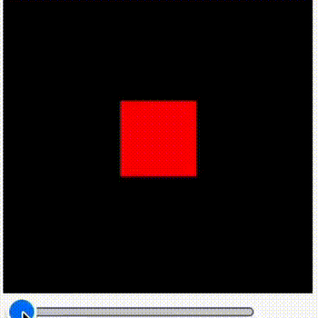 This is a visulization of the speaker changing left to right audio. When a user slides the slider, the square roates to each side of the screen. This visualizes the change from the left to right speaker of the users computer. I could use this in my project to make dynamic sound effect. 
