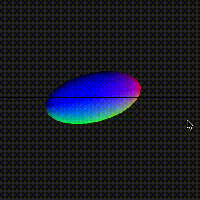 I messed with the 3d shape and turned it into a 2d one.