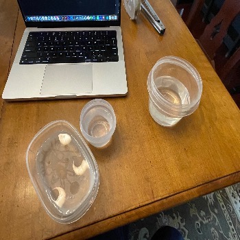 I decided to grab some containers and fill them with water. Since water is conductive this should make the interaction function effectively. 