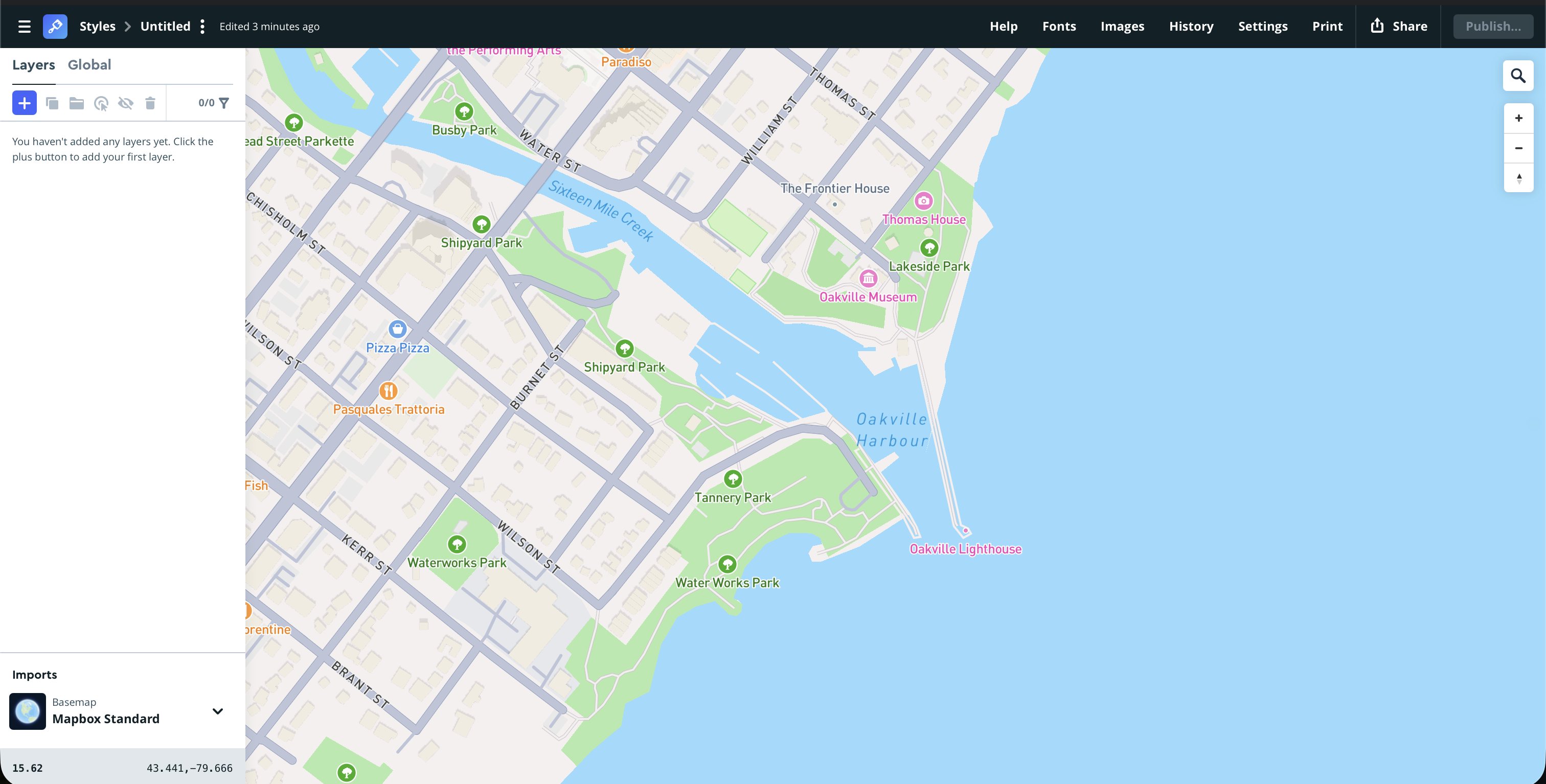 original map before changes