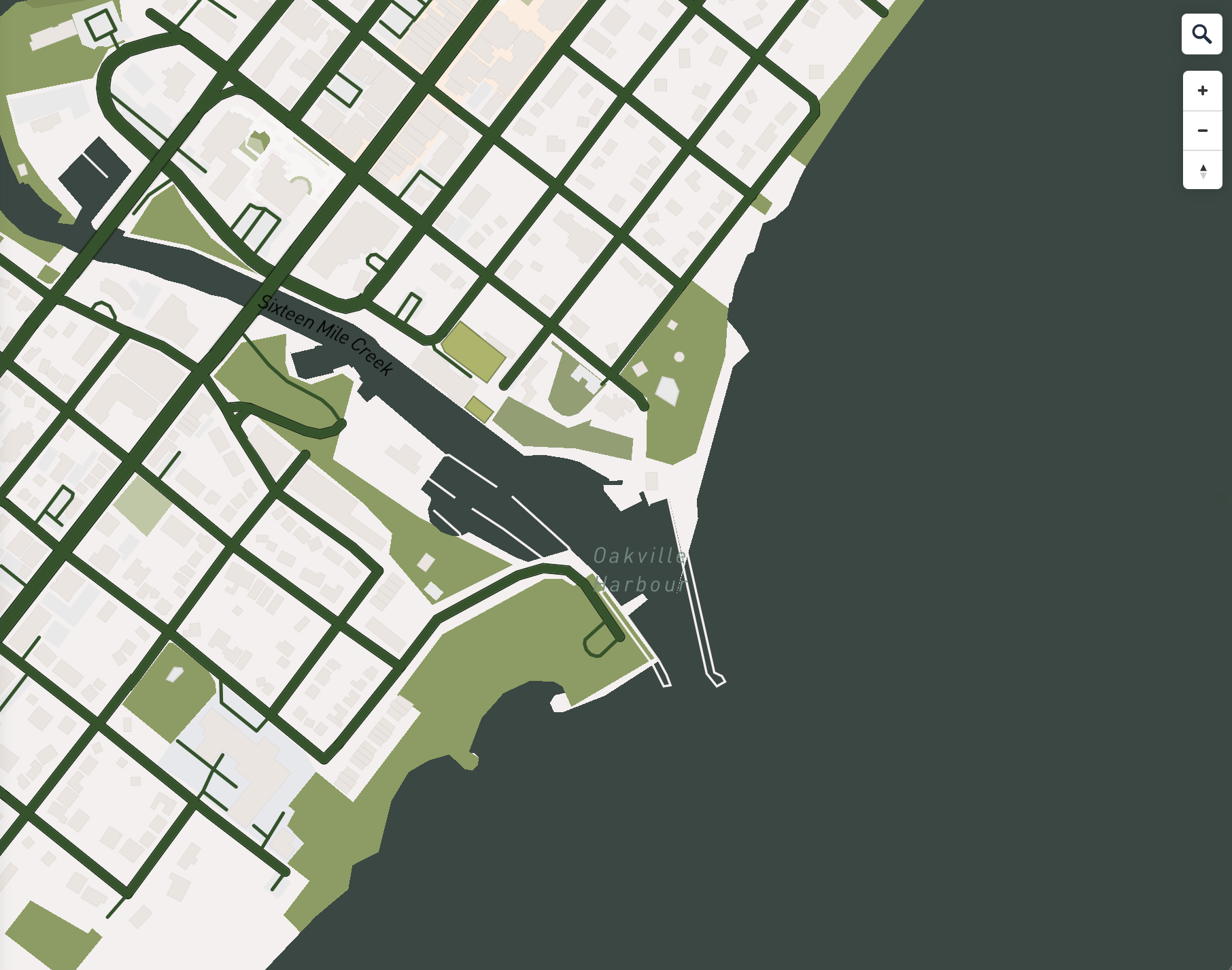 Map with shades of green